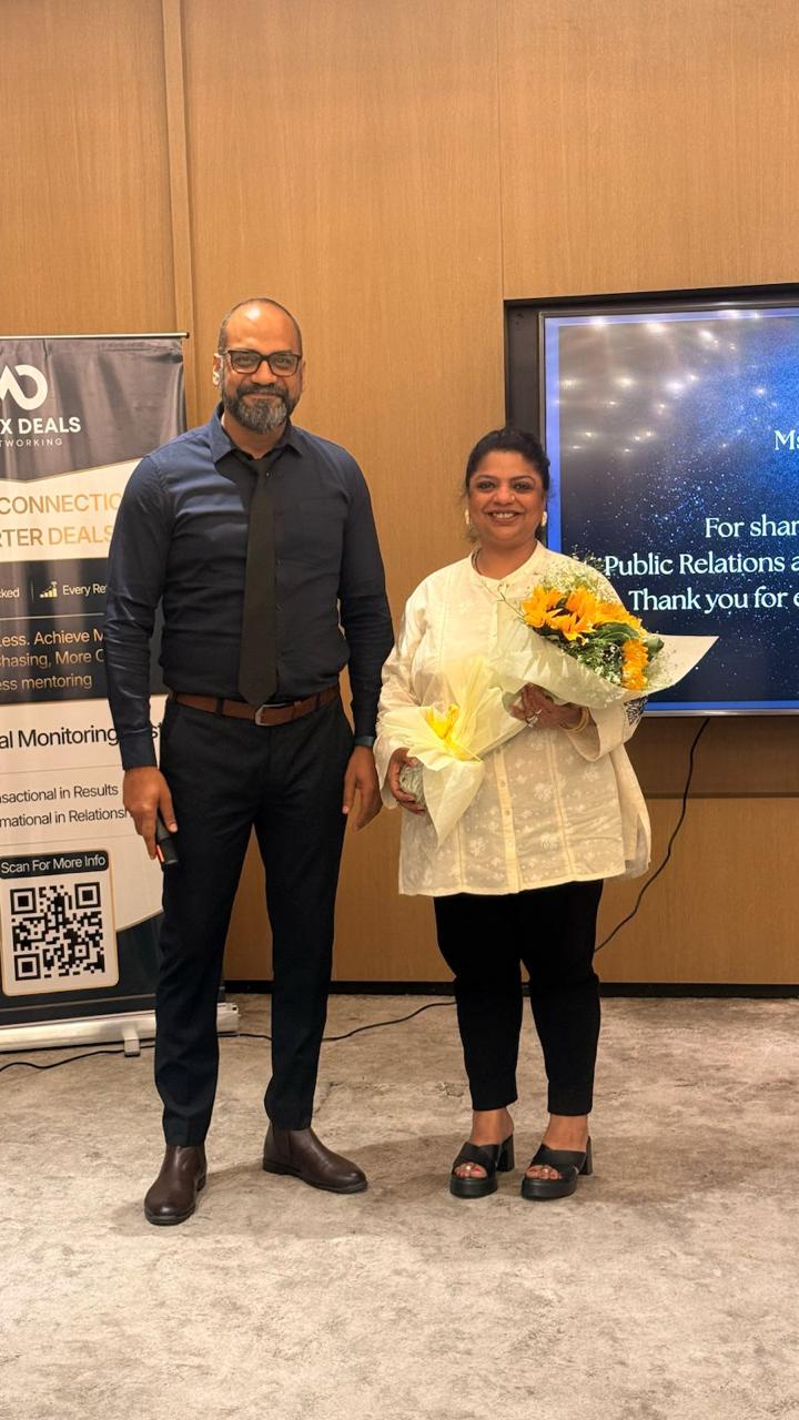 Vijay Sharma honouring an ADN member