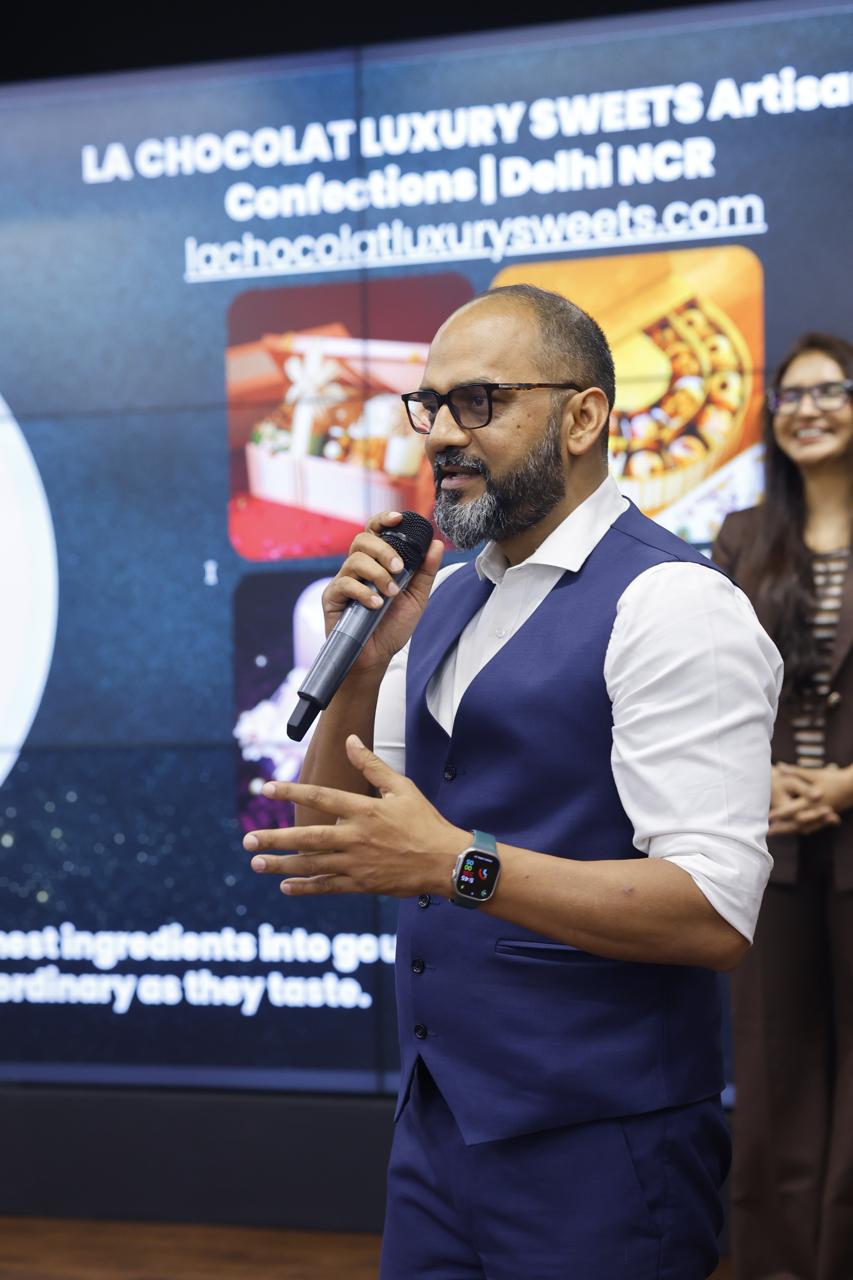 Vijay Sharma presenting La Chocolat brand spotlight